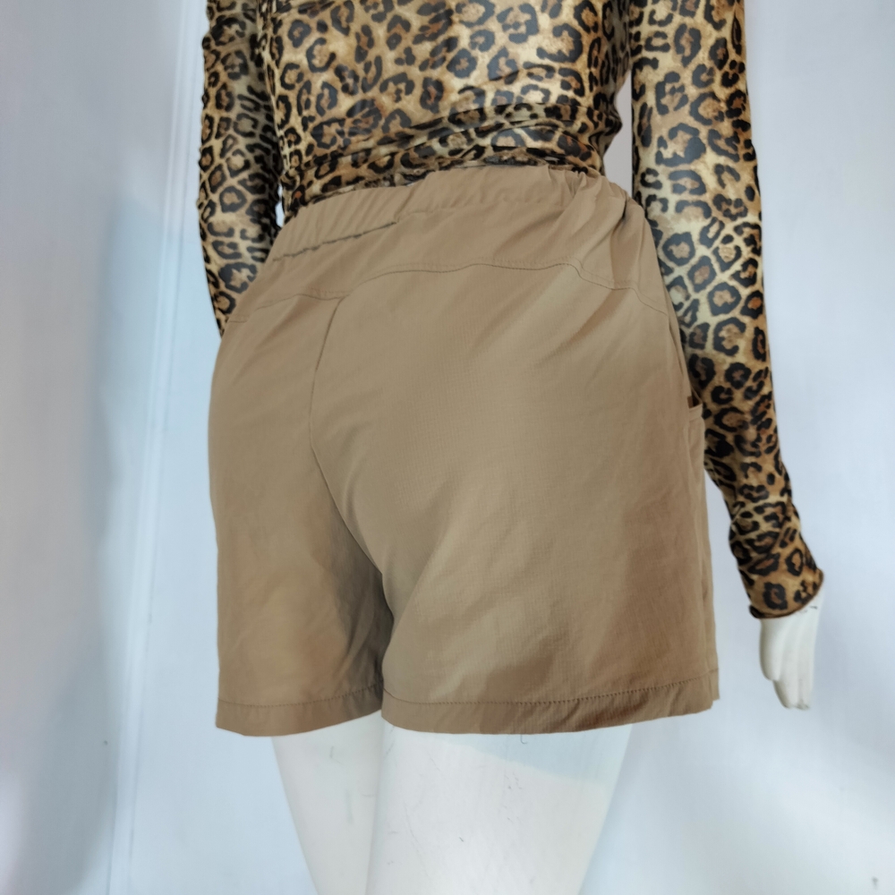 High Waist Tan Women's Shorts